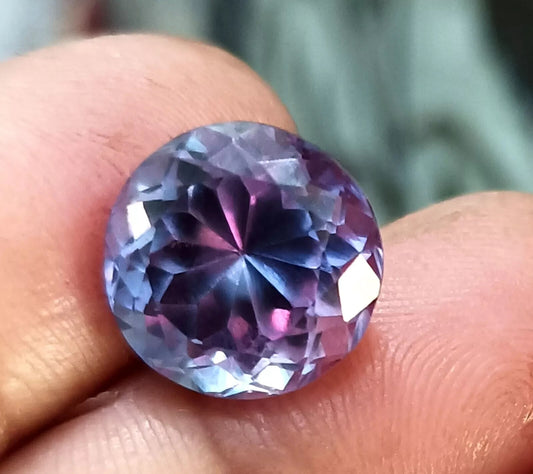 NATURAL Flower Cut Ceylon Bi-Color Sapphire Loose CERTIFIED GEMSTONE 11.20 Ct