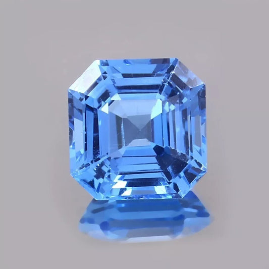 Natural Santa Maria Aquamarine 8.00 Ct EGL Certified Asscher Cut Loose Gemstone