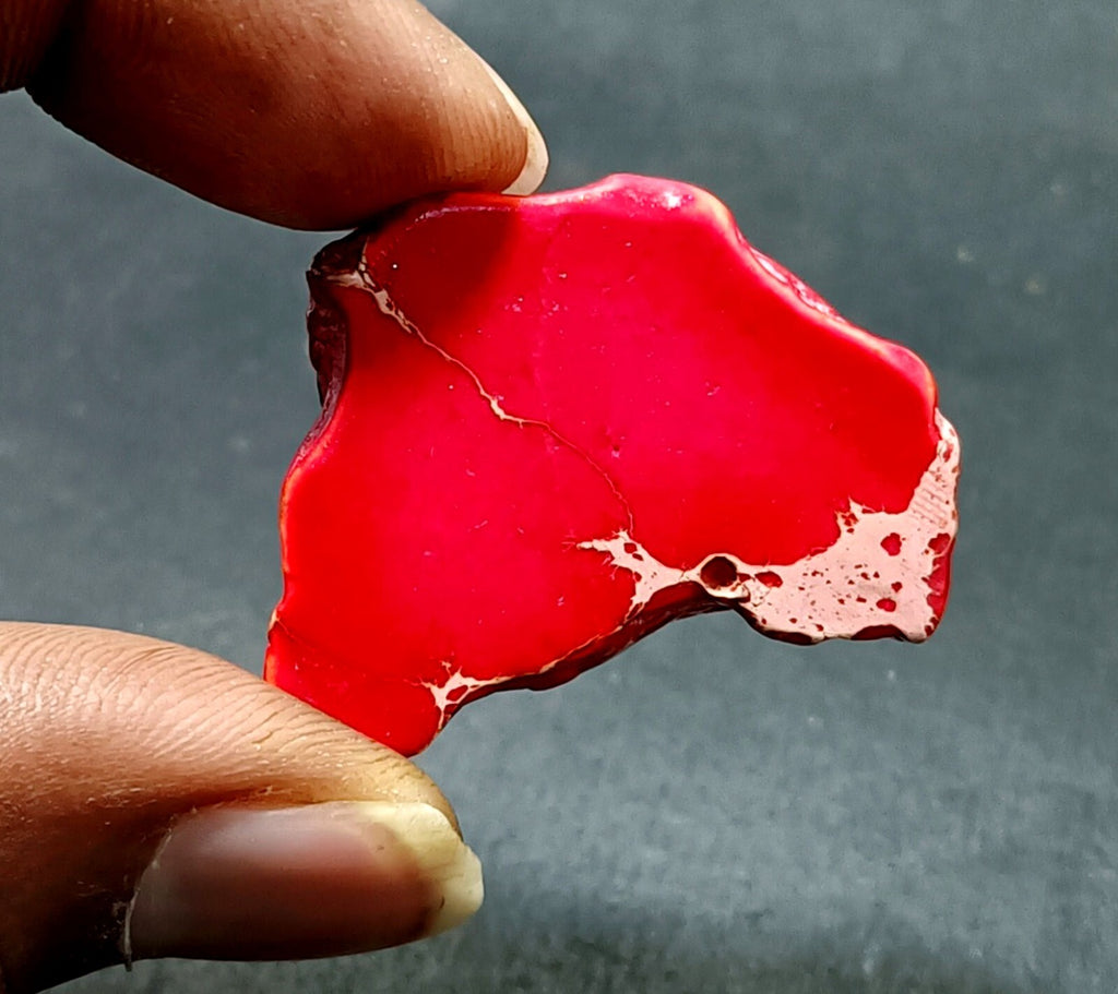 45.35 Ct Natural Arizona Superior Red Turquoise Slab Rough Certified Gemstone