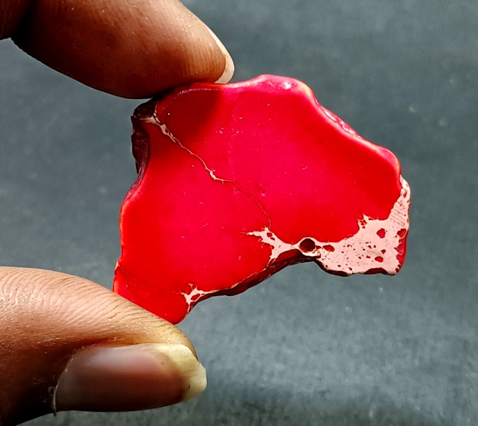 45.35 Ct Natural Arizona Superior Red Turquoise Slab Rough Certified Gemstone