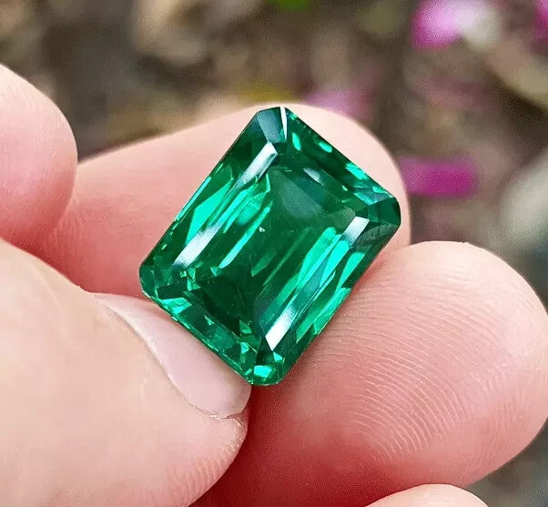 Flawless Natural 9.50 Ct Green Emerald EGL Certified Emerald Cut Loose Gemstone