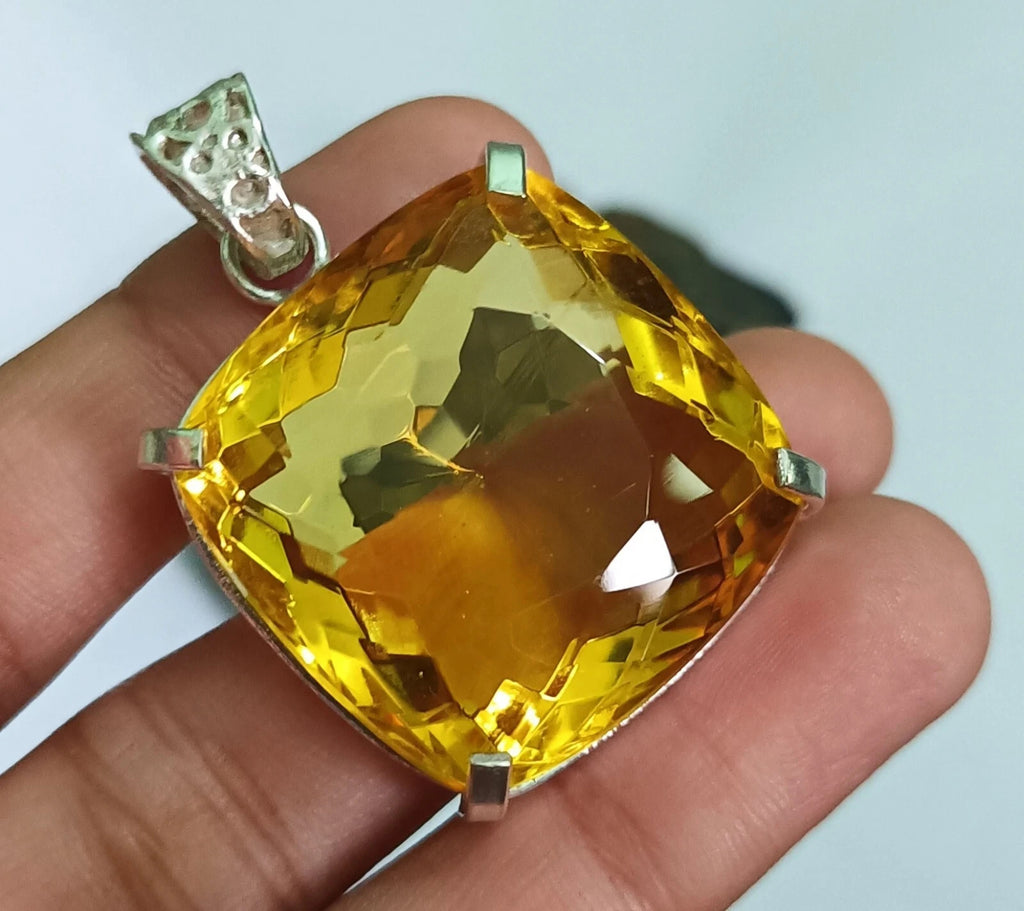 EGL Certified Natural 100.20 Ct Brazilian Cushion Topaz Pendant Loose Gemstone