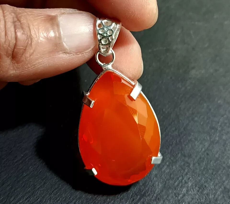 Certified 85.80 Ct Natural Opal Pear Cut 925 Solid Silver Pendant Loose Gemstone