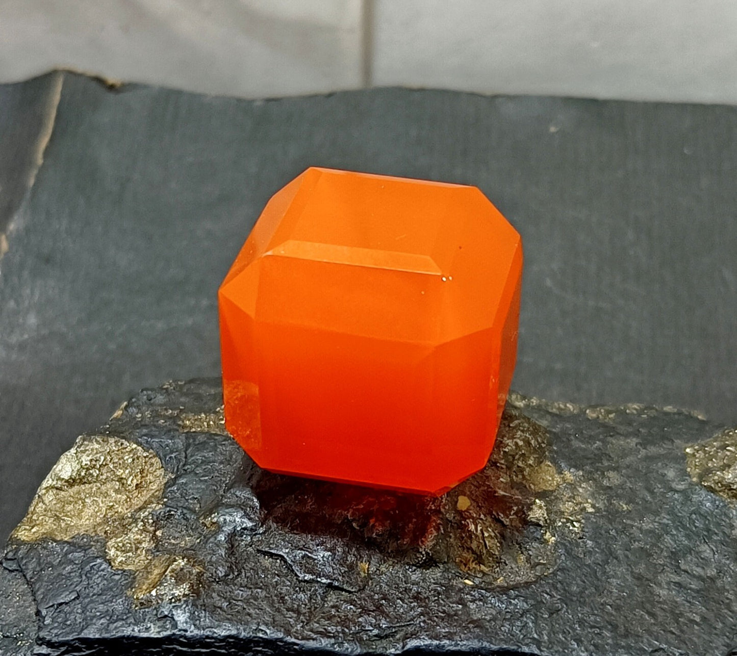 125.50 Ct Natural Orange Opal Cube Cut Welo Australian EGL Certified Gemstone