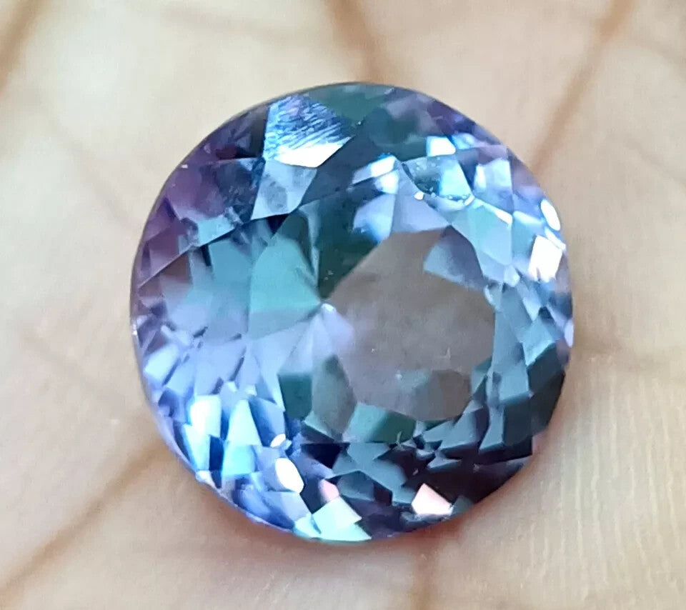 A++ NATURAL Ceylon Bi-Color Change Sapphire Round Cut Loose GEMSTONE 6.00 Ct