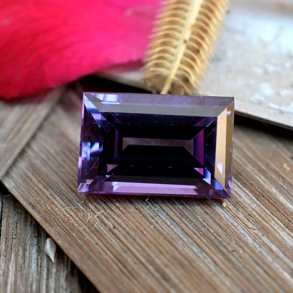12 Ct Natural Color Change Alexandrite Emerald Cut Rare Certified Loose Gemstone