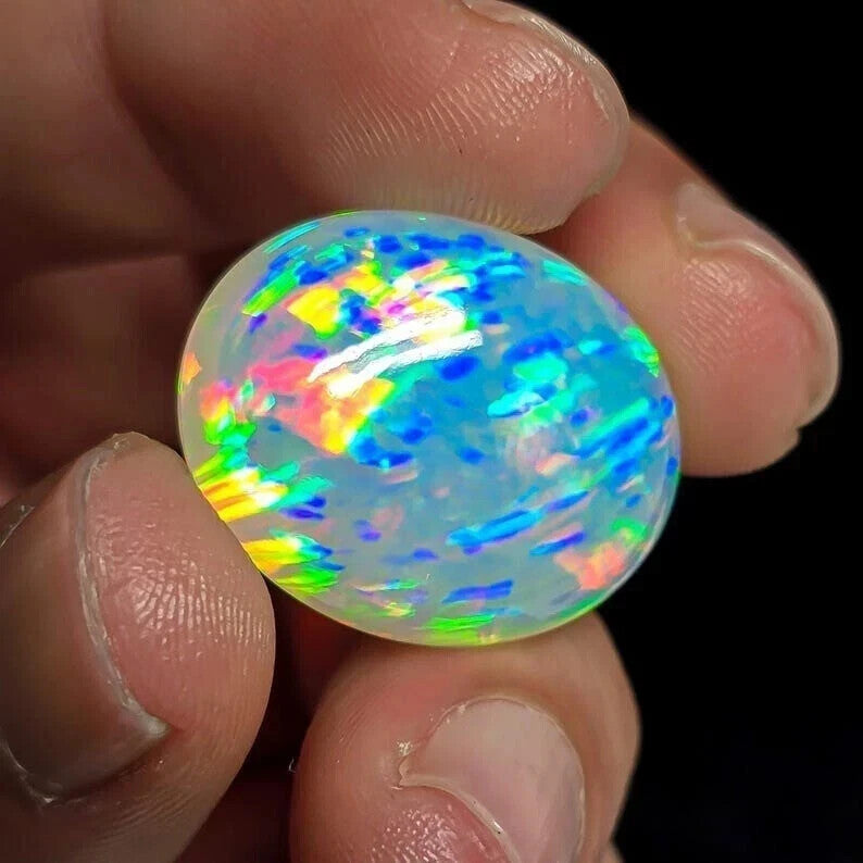 Natural Multicolor Fire Opal Oval Cabochon 4.55 Ct AAA+ Australian Gemstone