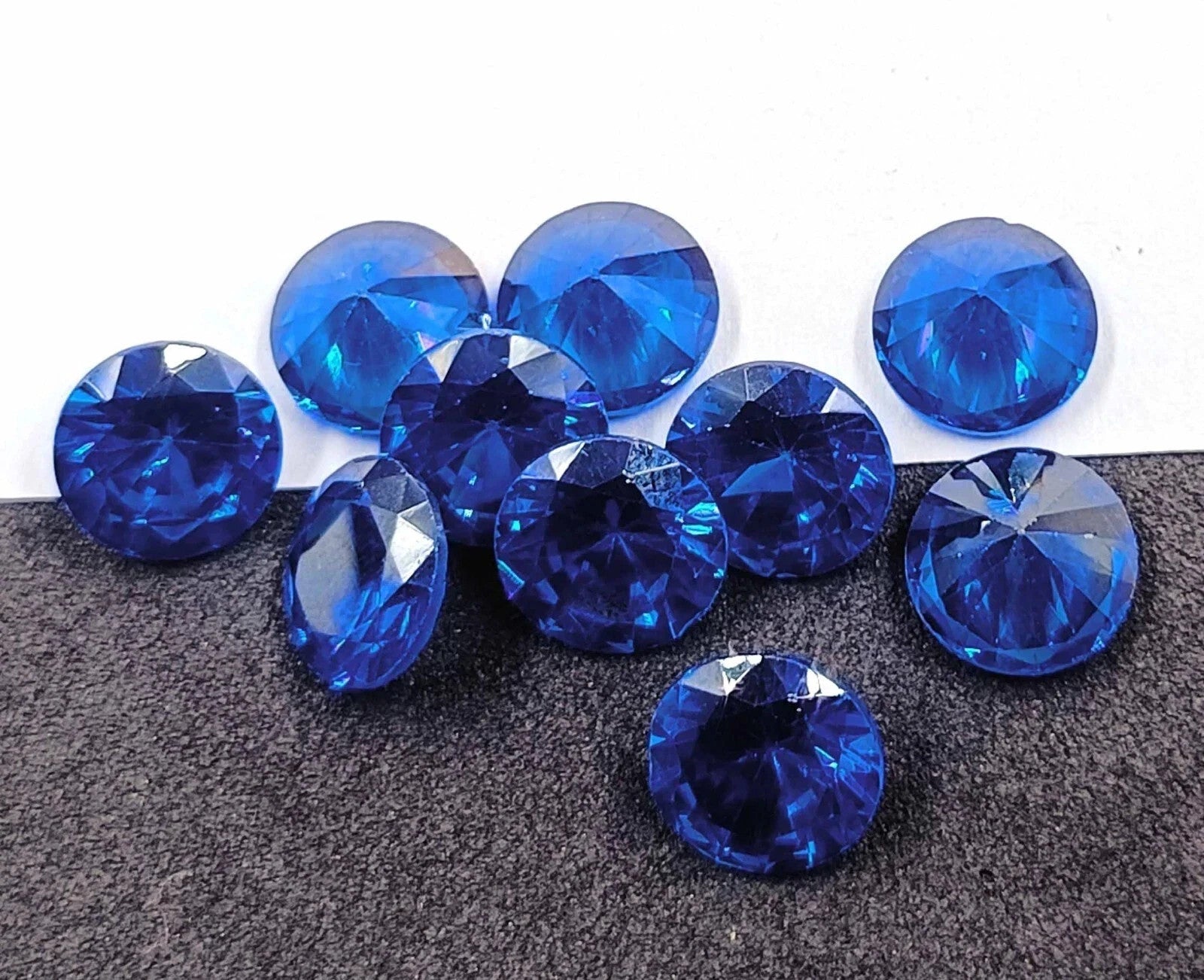 15 Pc 7 mm Natural Blue Santa Marine Sapphire Round Cut EGL Certified Gemstone
