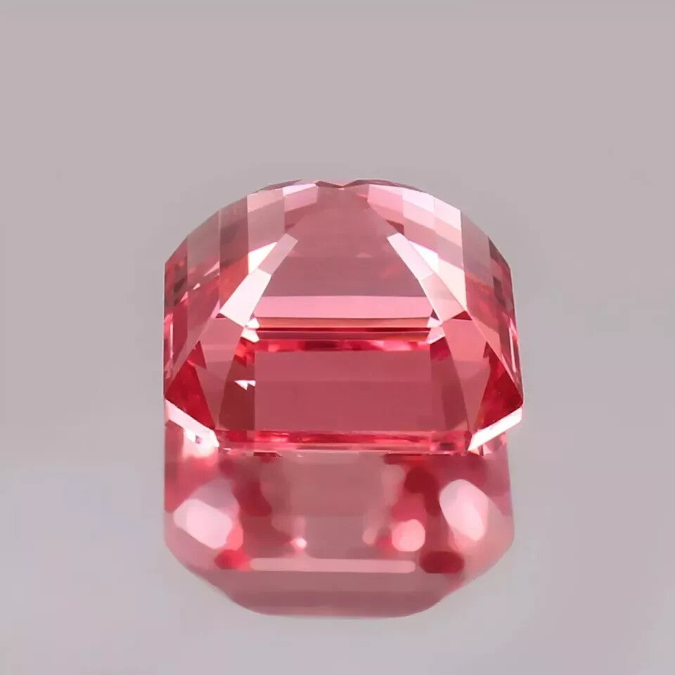 Natural Flawless Ceylon Padparadscha Sapphire Loose Asscher Cut Gemstone 12x12MM