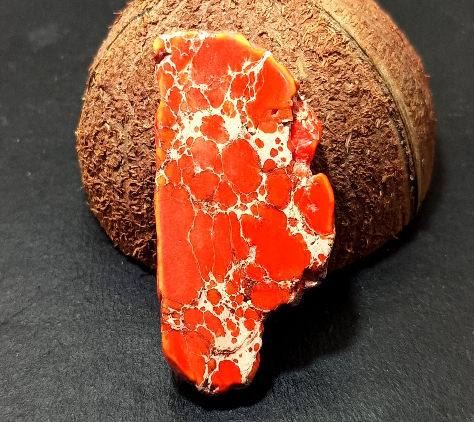 90.80 Ct Natural Arizona Superior Orange Turquoise Slab Rough Certified Gemstone