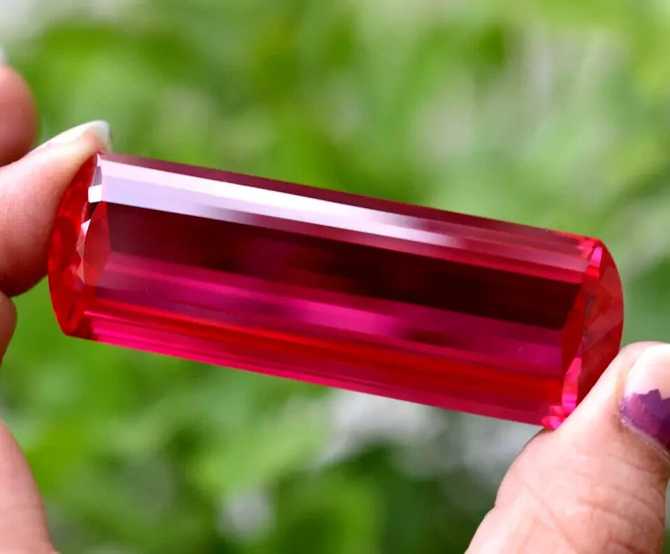 219.45 Ct Natural Red Ruby Mogok Fancy Cut Certified Unheated Loose Gemstone