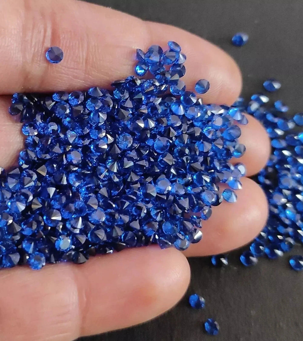 3 MM 20 Pcs Lot Natural Blue Color Sapphire Round Cut Certified Loose Gemstone
