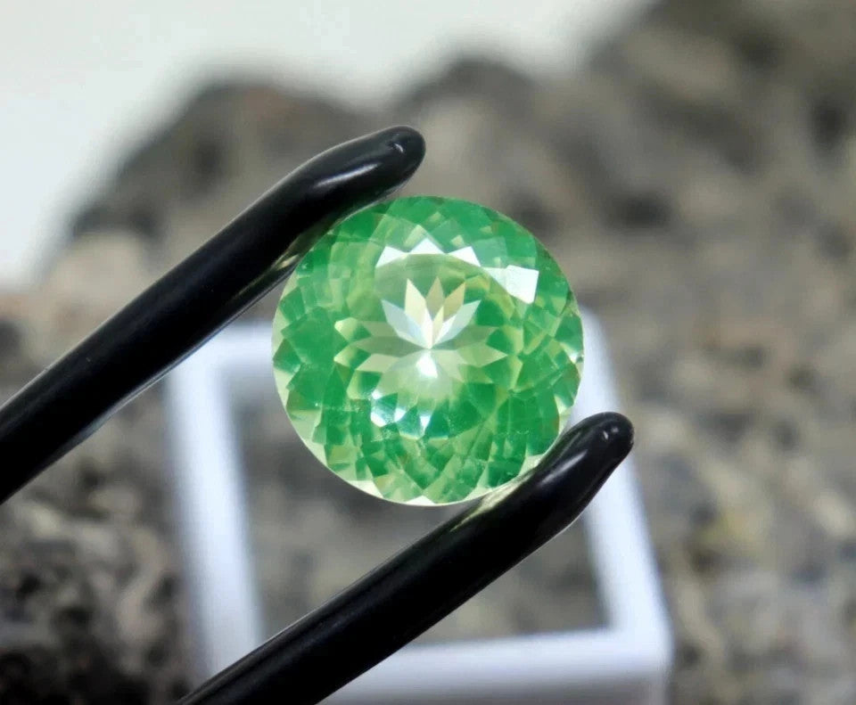 9 Ct Natural Parti Sapphire Round Cut Certified Sri Lanka Loose Gemstone