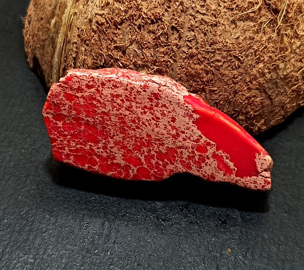 68.85 Ct Natural Arizona Superior Red Turquoise Slab Rough Certified Gemstone