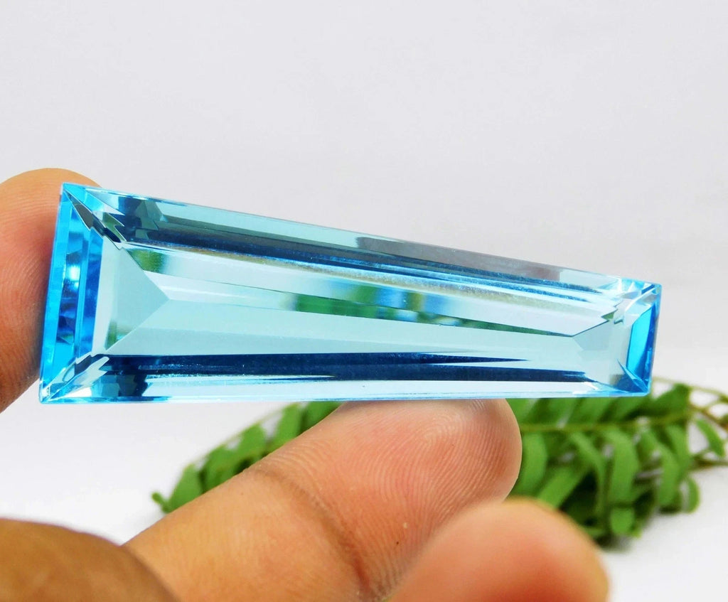 97.80 Ct Natural Sky Blue Fancy Cut Loose Topaz Flawless Gemstone GIE Certified