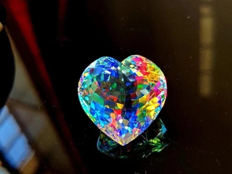 AAA Natural 56.65 Ct Mystic Topaz Rainbow Color Heart Cut Loose Gemstone