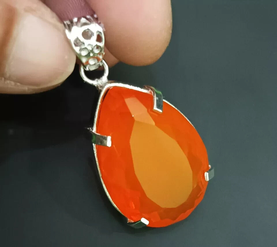 Certified 85.80 Ct Natural Opal Pear Cut 925 Solid Silver Pendant Loose Gemstone