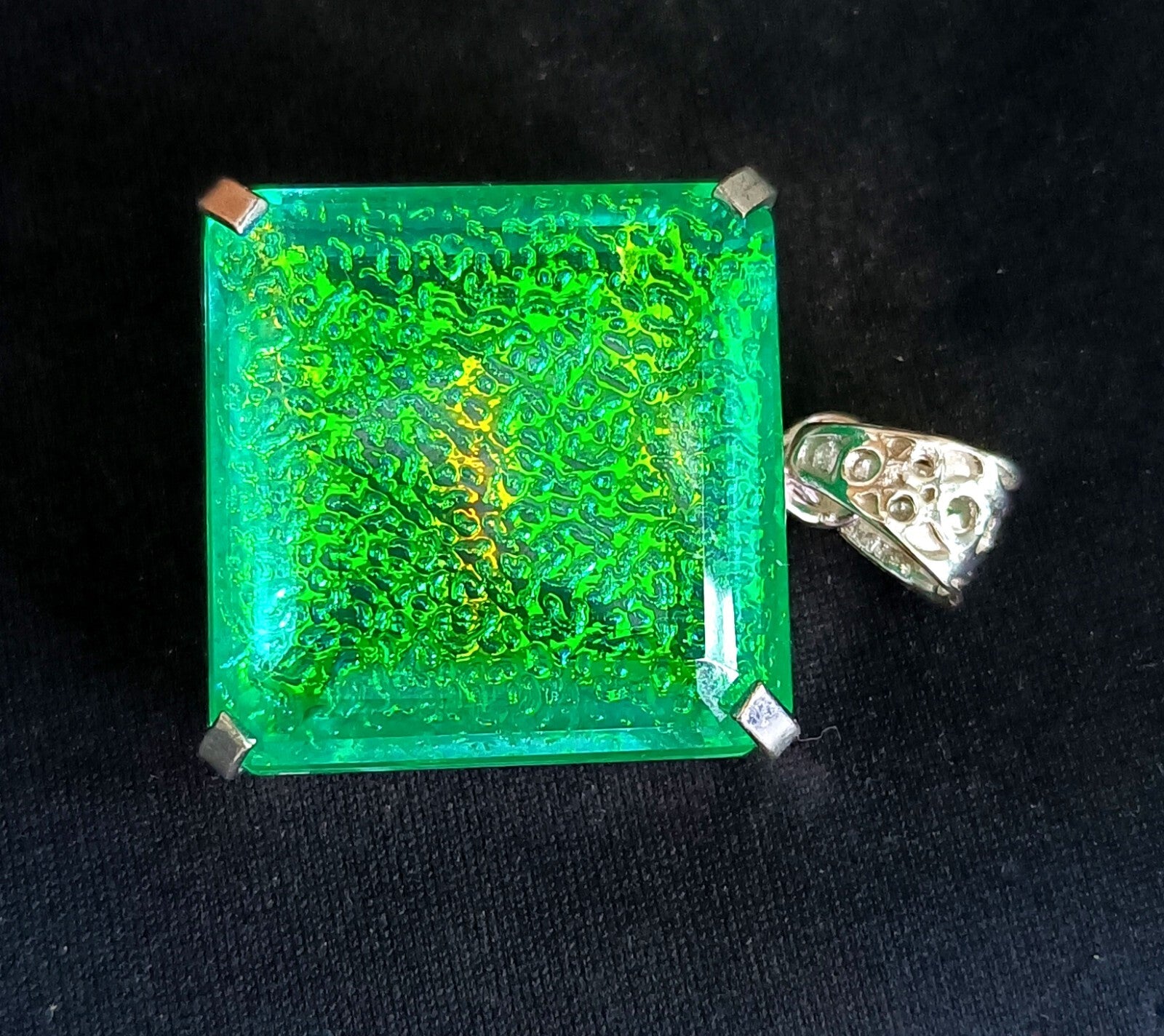 114.15 Ct  Monarch Fire Opal Doublet 925 SolidSilver PendantGemstone