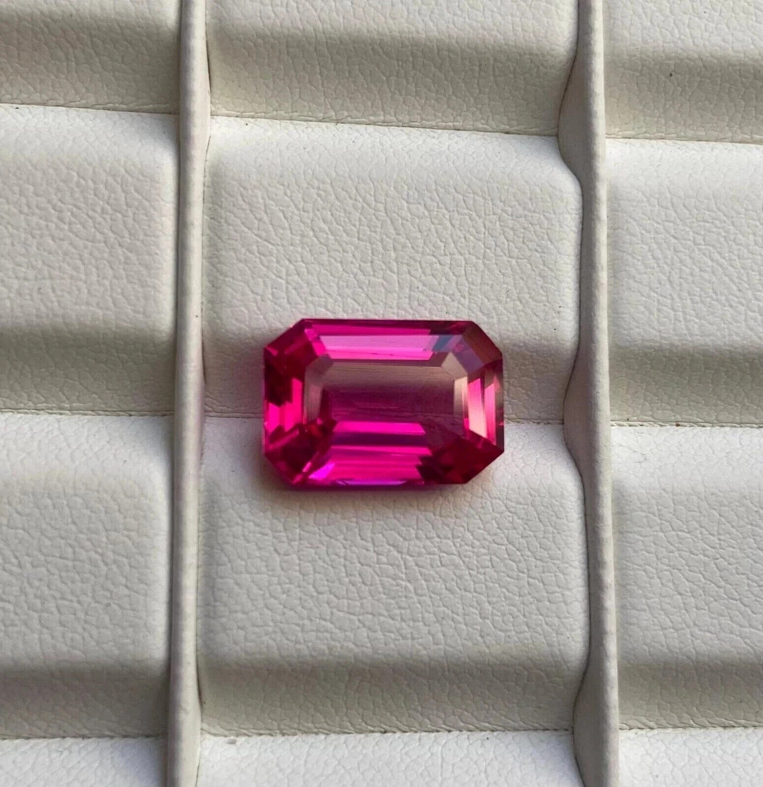 Flawless Natural 9.50 Ct Emerald Cut EGL Certified Pink Sapphire Loose Gemstone