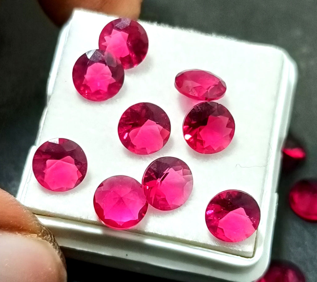 6 mm 15 Pcs Lot EGL Certified Natural Cambodian Rhodolite Zircon Loose Gemstone