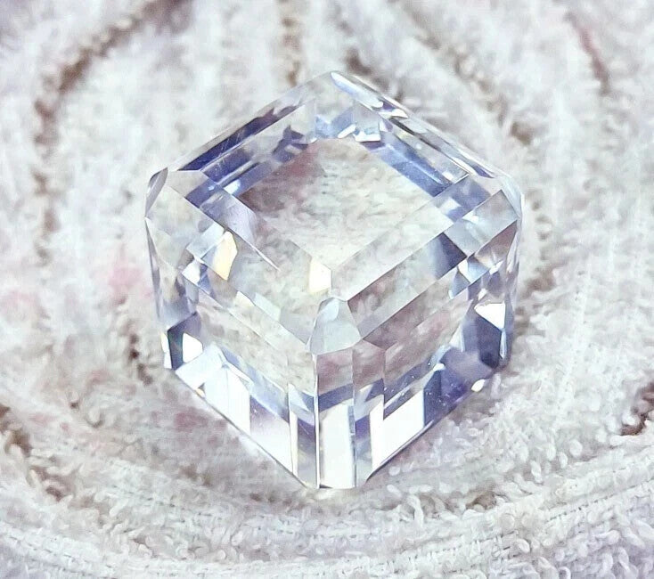 100 Ct Cube Cut Natural EGL Certified Brazilian White Color Topaz Loose Gemstone