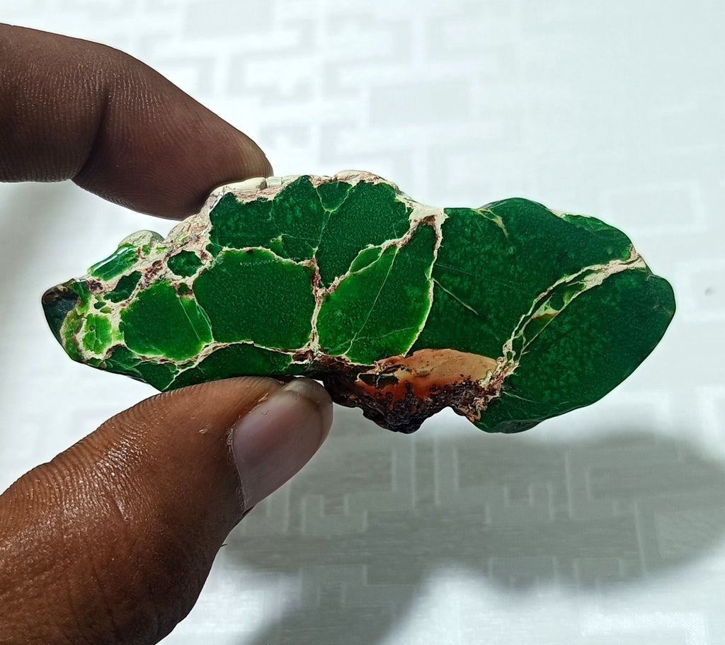 111.65 Ct Natural Arizona Superior green Turquoise Slab Rough Certified Gemstone