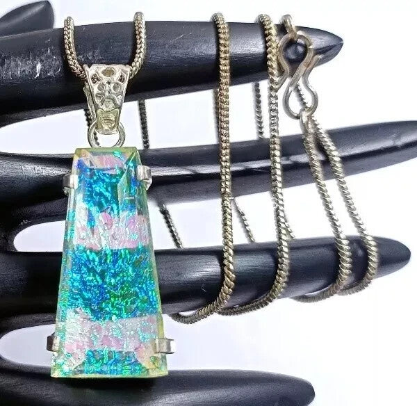 Certified 71 Ct Natural Fancy Monarch Doublet 925 Solid Silver Pendant Gemstone