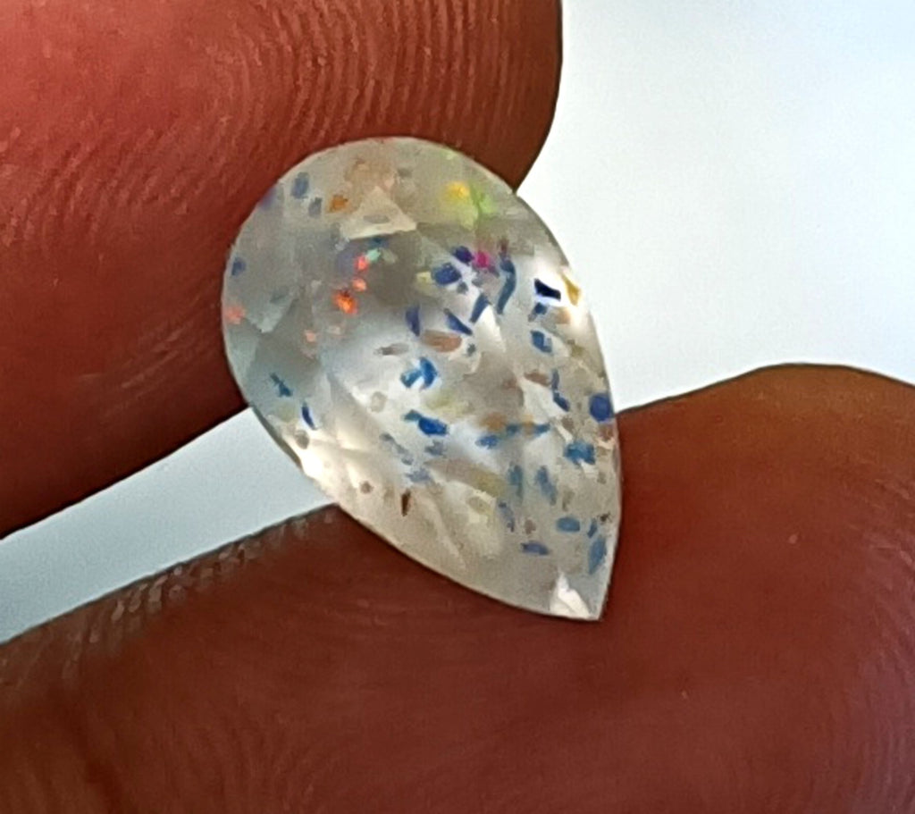 7.20 Ct Lepidocrocite Bloodshot Pear Natural Super Seven Cacoxenite Jewlery Gems