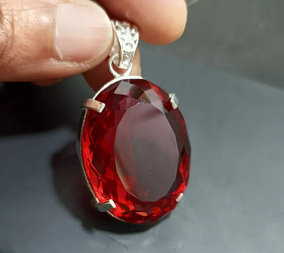 EGL Certified Natural 93.05 Ct Brazilian OVAL RED Topaz Pendant Loose Gemstone