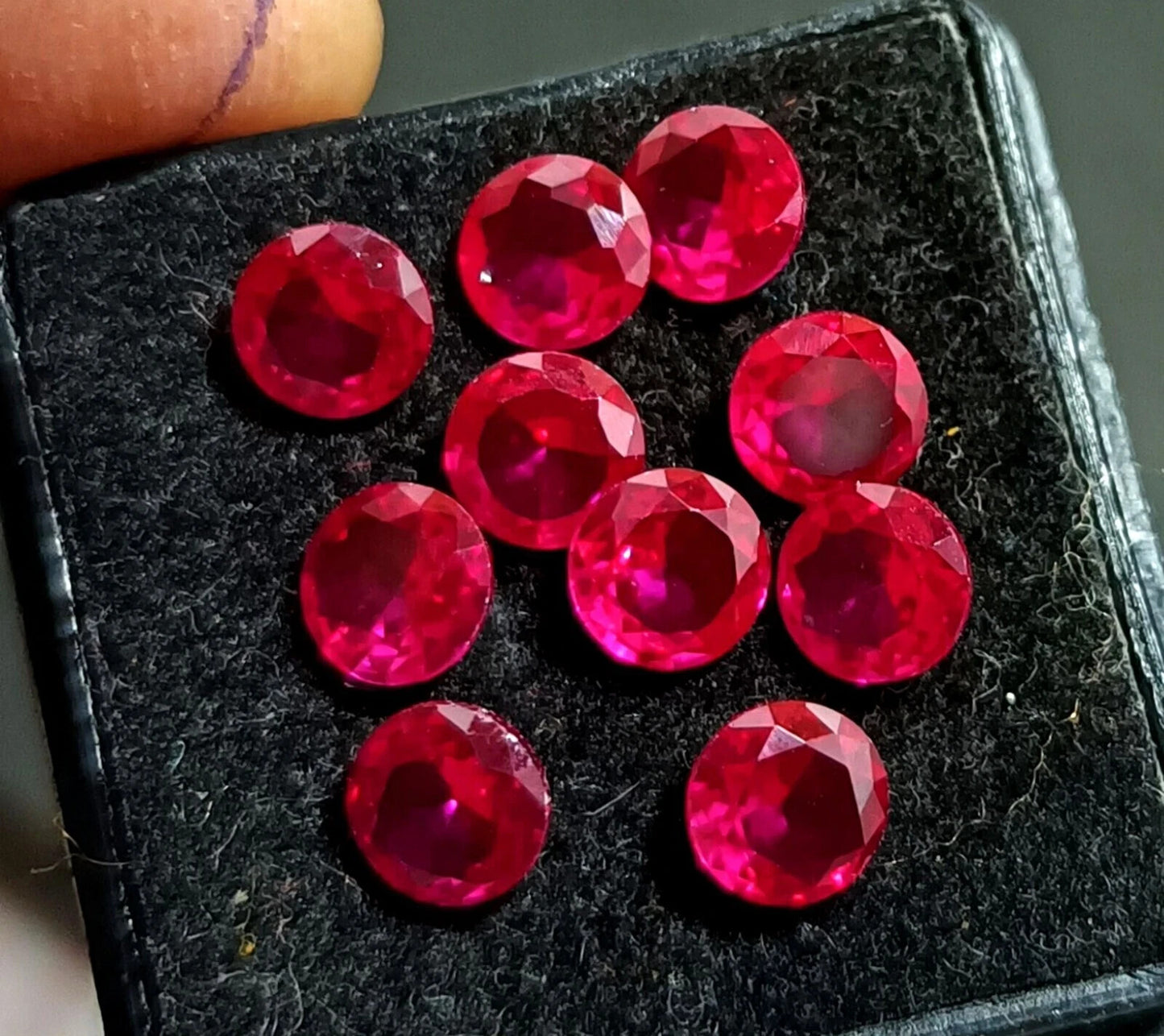 NATURAL RED RUBY 5 MM ROUND FACETED CUT LOOSE EGL CERTIFIED GEMSTONE 10 PCS