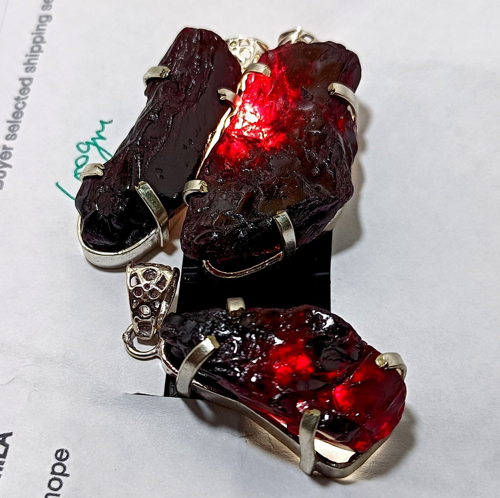 EGL Certified 273.40 Ct Natural PAINITE 925 Solid Silver Pendant 3 Pcs Lot