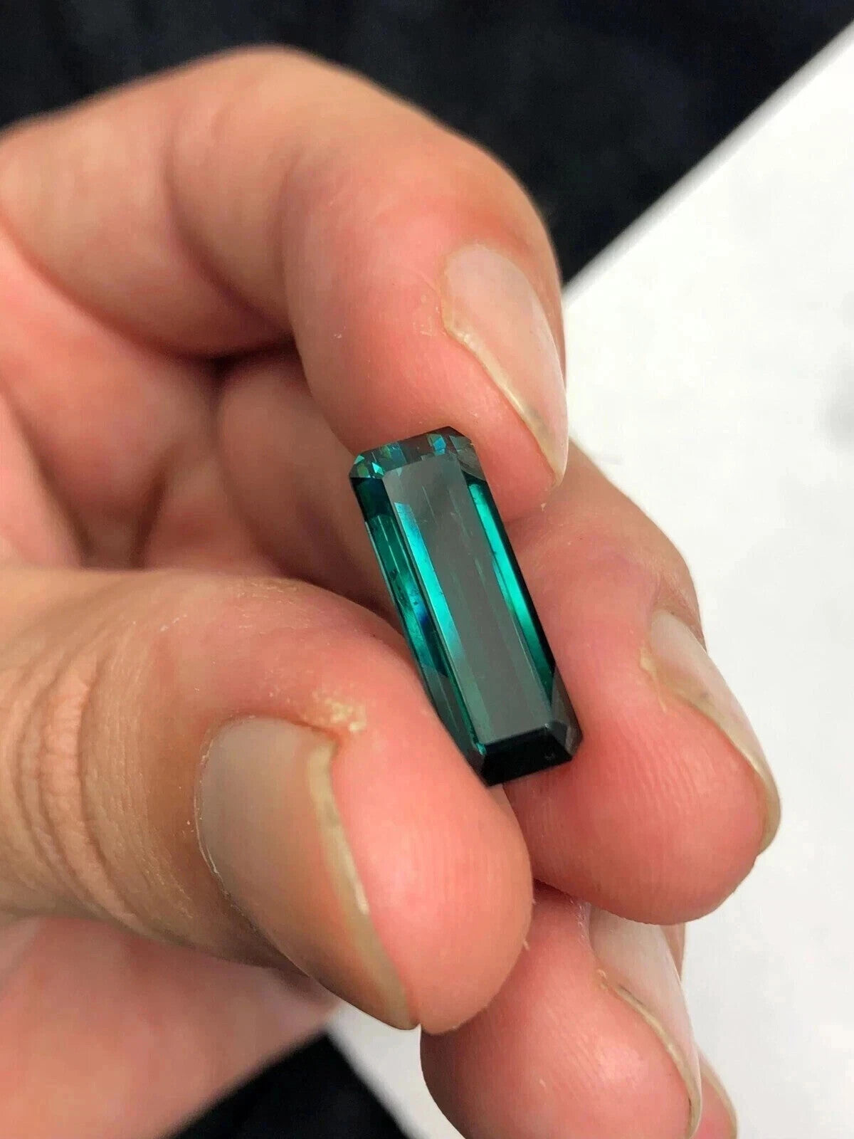 10.79 Ct Certified Natural Paraiba Tourmaline Blue Green Emerald Loose Gemstone