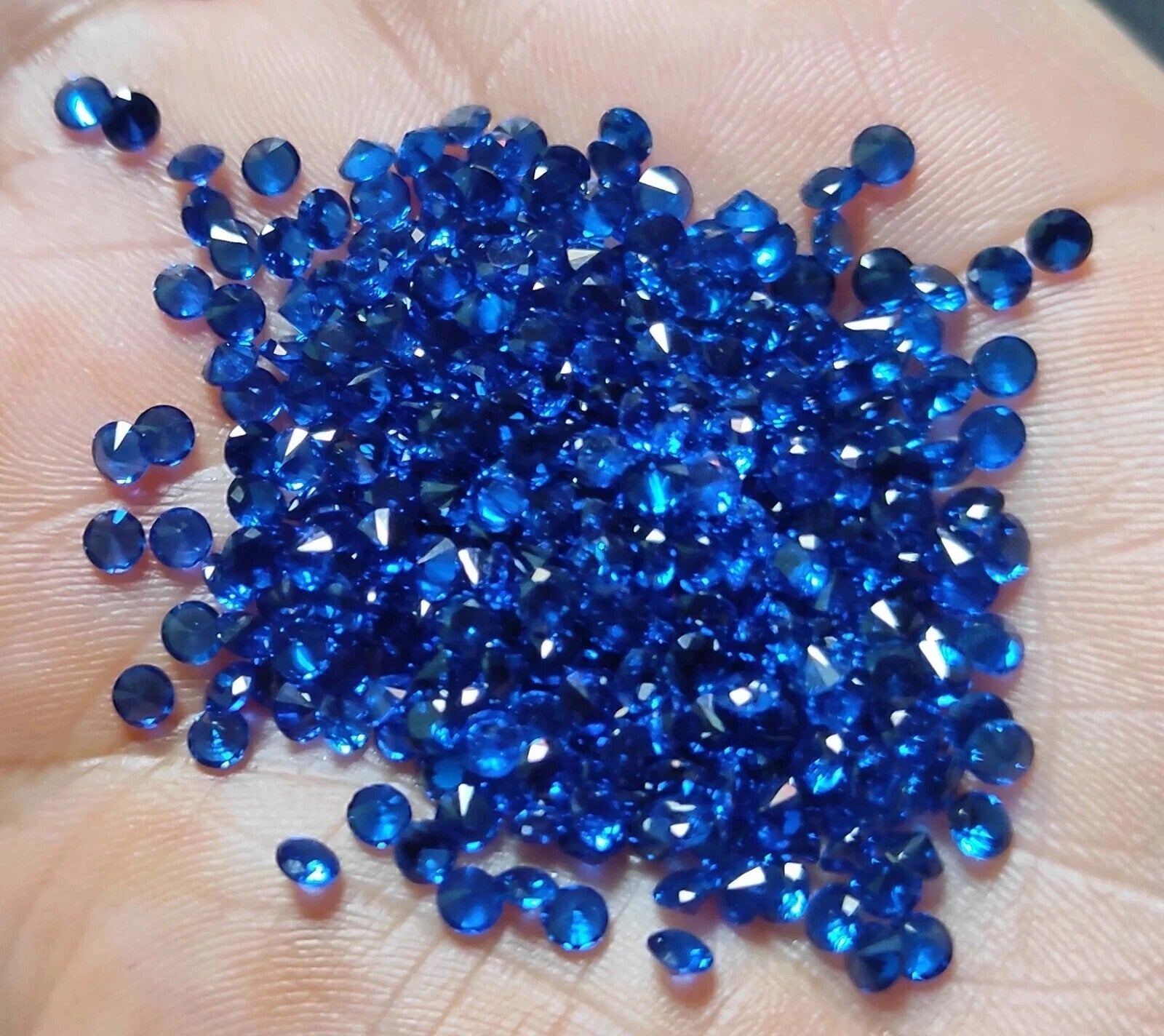 3 MM 20 Pcs Lot Natural Blue Color Sapphire Round Cut Certified Loose Gemstone