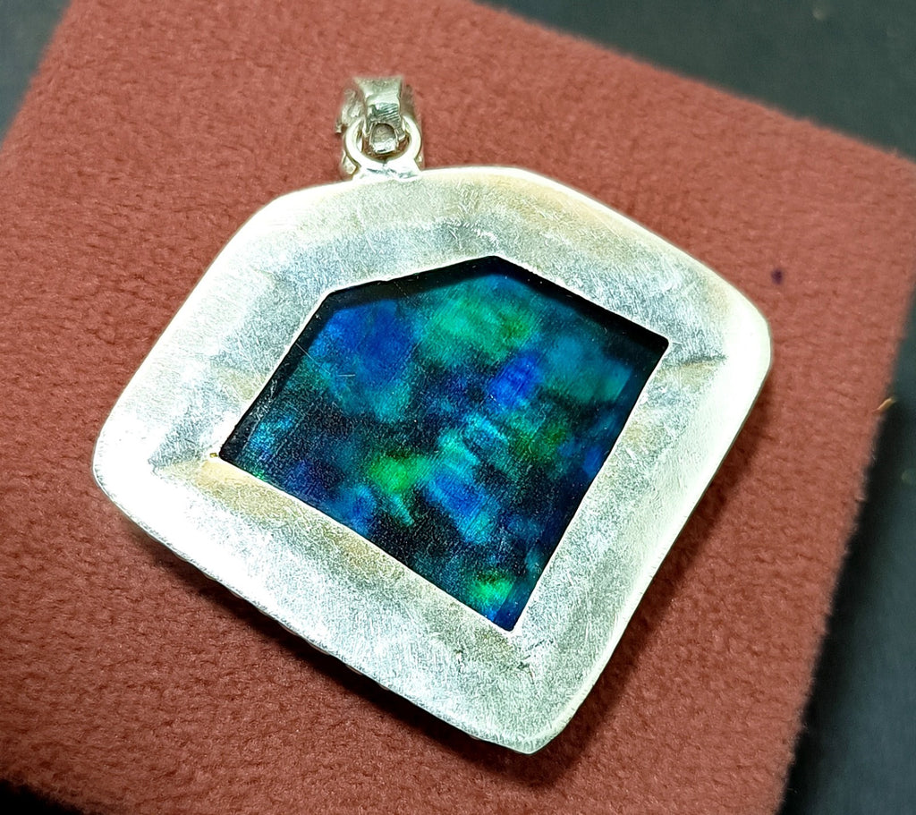 117.75 Ct Natural Ammolite 925 Solid Silver  PENDANT GIE Certified Gemstone