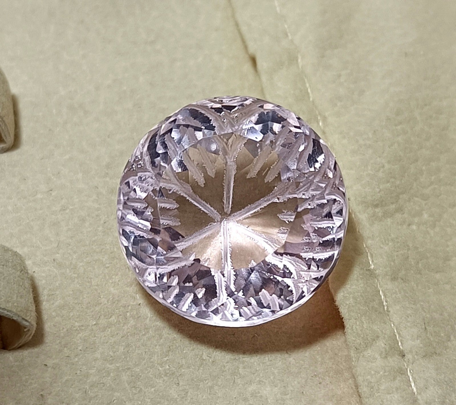 40.95 Ct Round Fine Cut EGL Certified Brazilian Pink Color Topaz Loose Gemstone