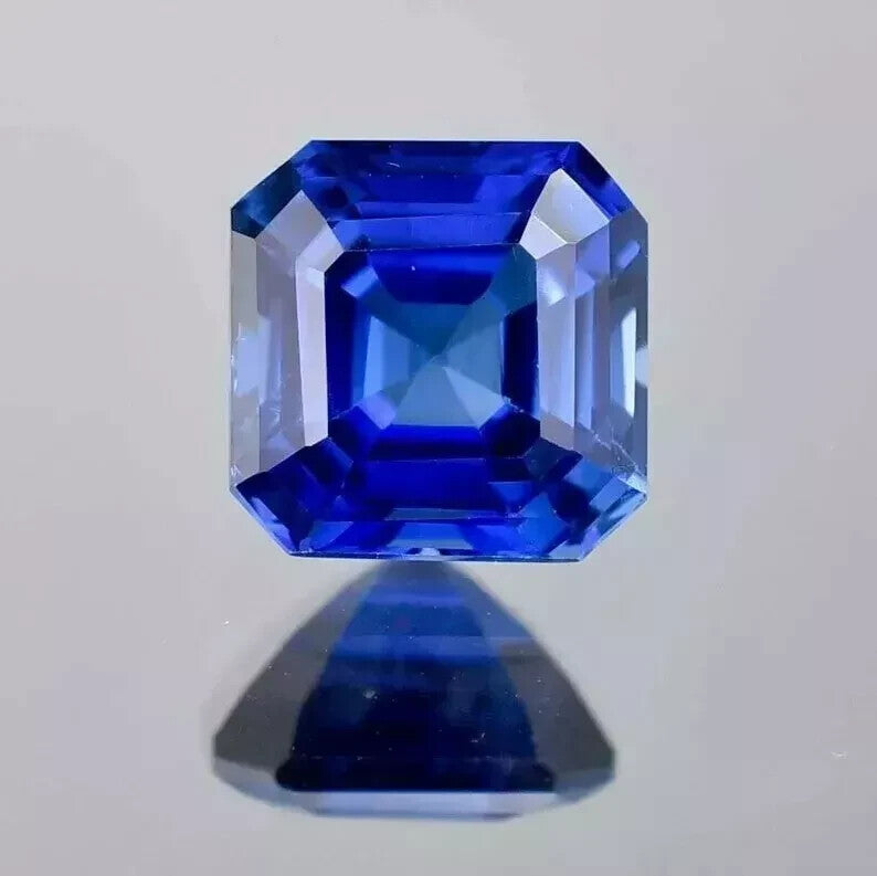 AAA 10.45 CT Natural Blue Sapphire Asscher Cut Loose Gemstone Certified