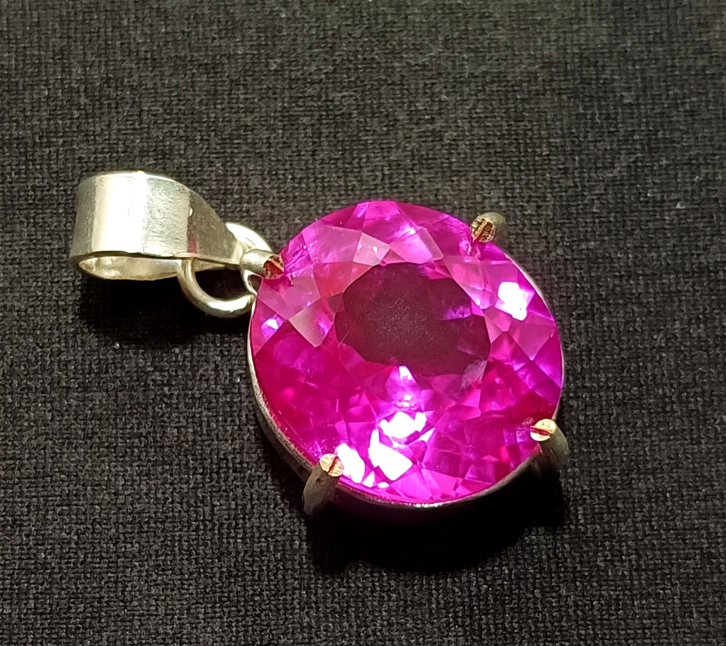 EGL Certified 31.95 Ct Natural Pink RUBY 925 Solid Silver Pendant Loose Gemstone