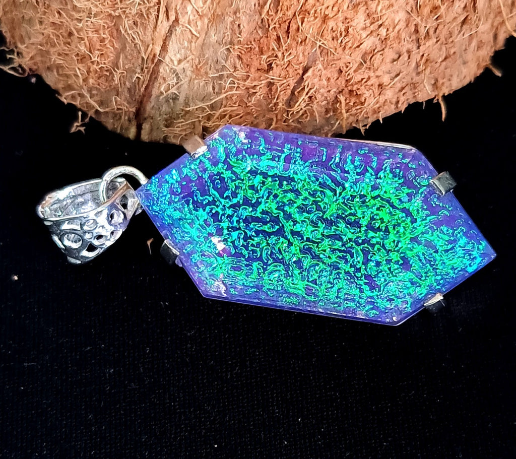 94.10 Ct Emerald Monarch Fire Opal Doublet 925 SolidSilver PendantGemstone