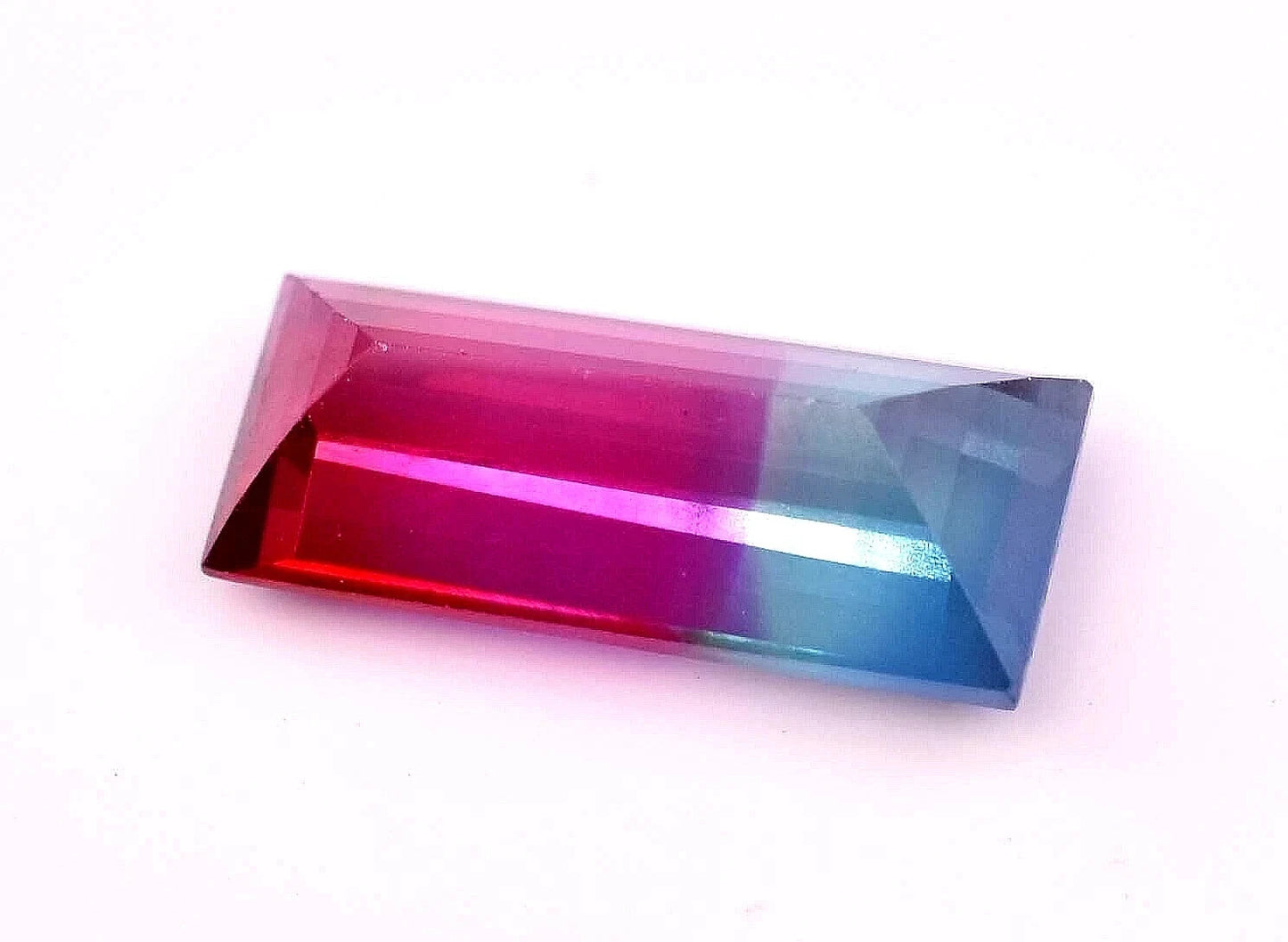 12.40 Ct Natural Bio- Color Tourmaline Emerald Cut Certified Loose Gemstone