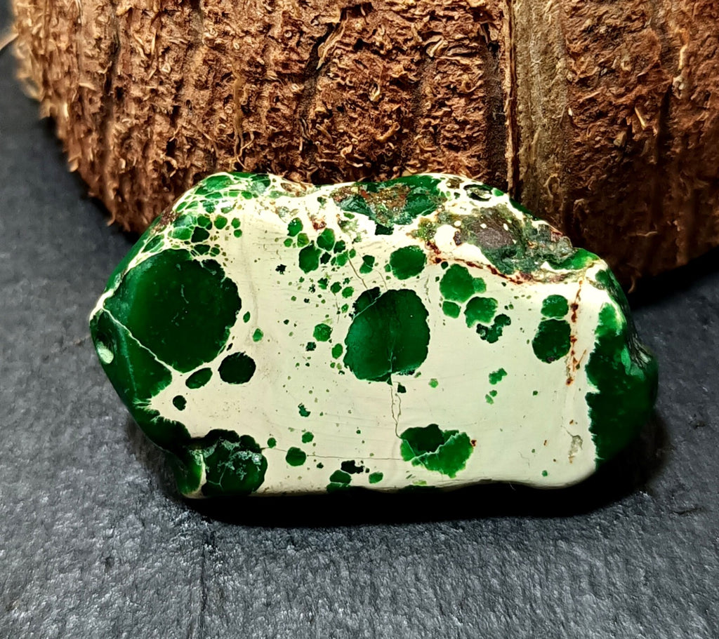 37.5 Ct Natural Arizona Superior Green Turquoise Slab Rough Certified Gemstone