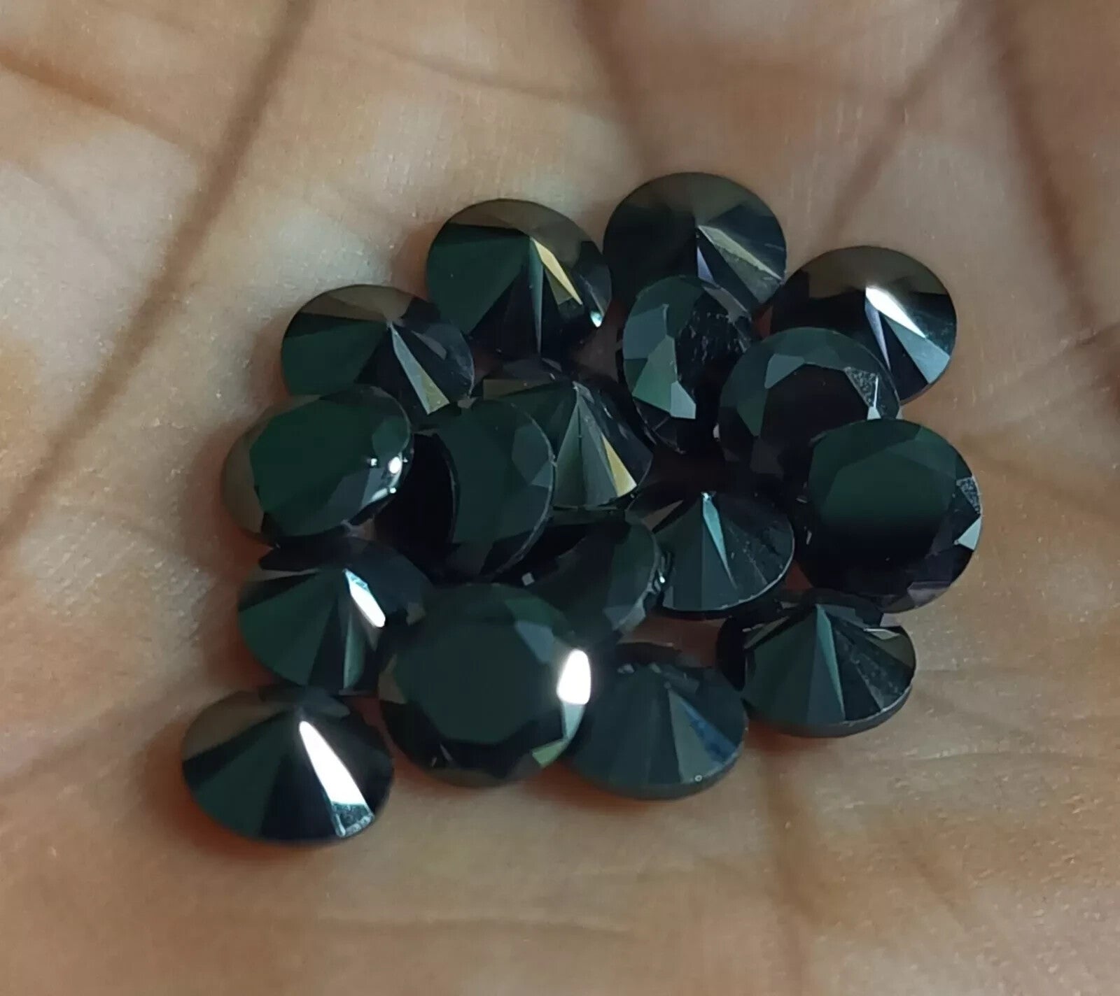 EGL Certified 7 mm Natural Black Sapphire 20 Pcs Lot Round Shape Loose Gemstone
