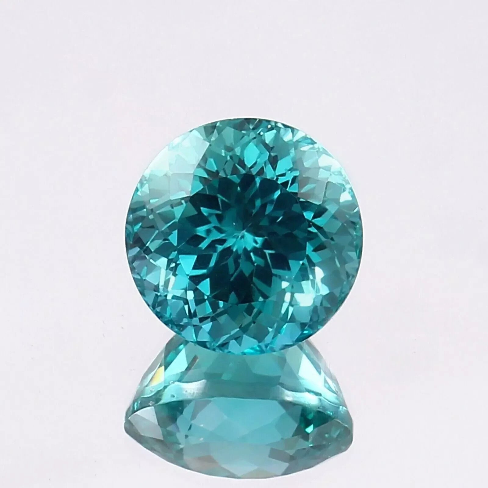 AAA 10 Ct+ Natural Brazil Green Paraiba Tourmaline Loose Round Cut Gemstone