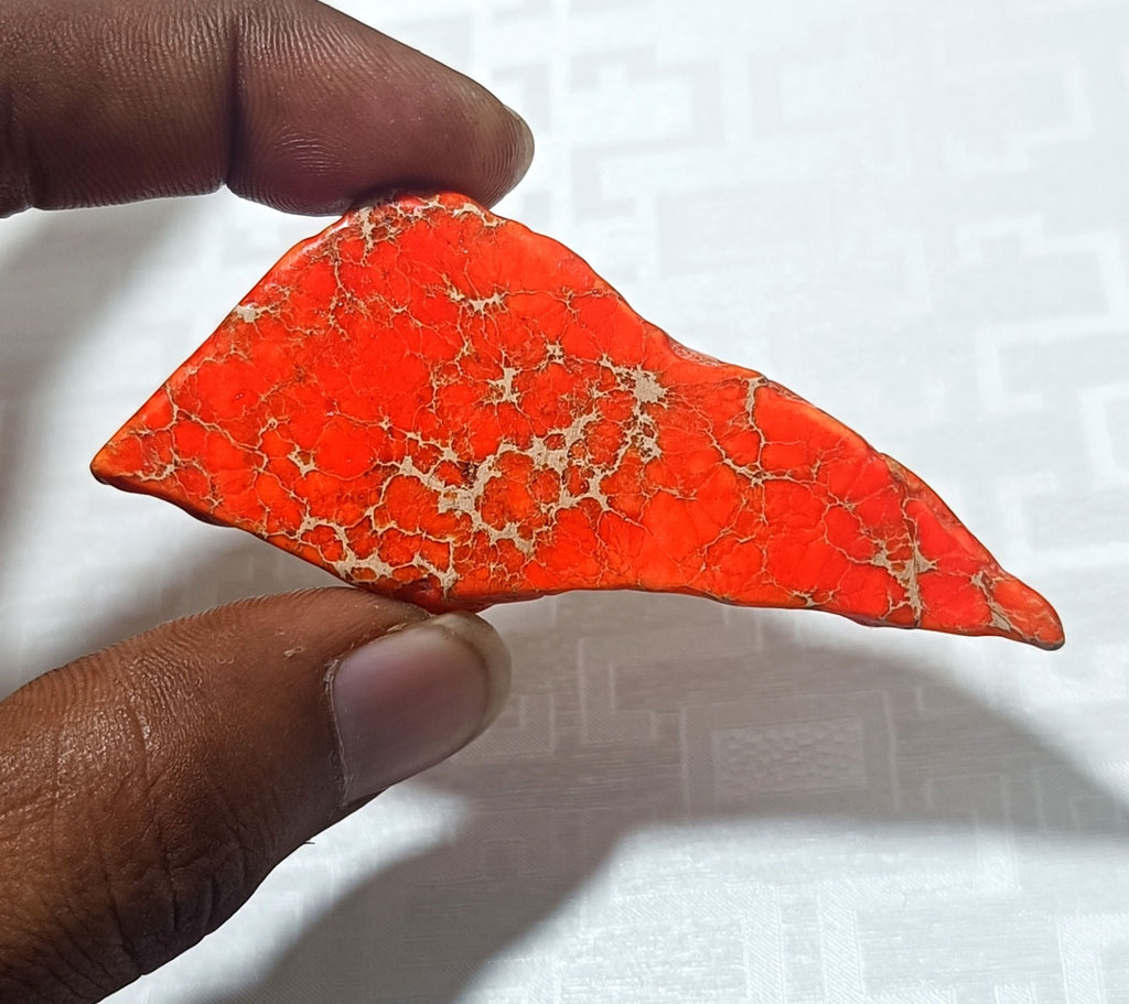 80.45 Ct Natural Arizona Superior Orange Turquoise Slab Rough Certified Gemstone