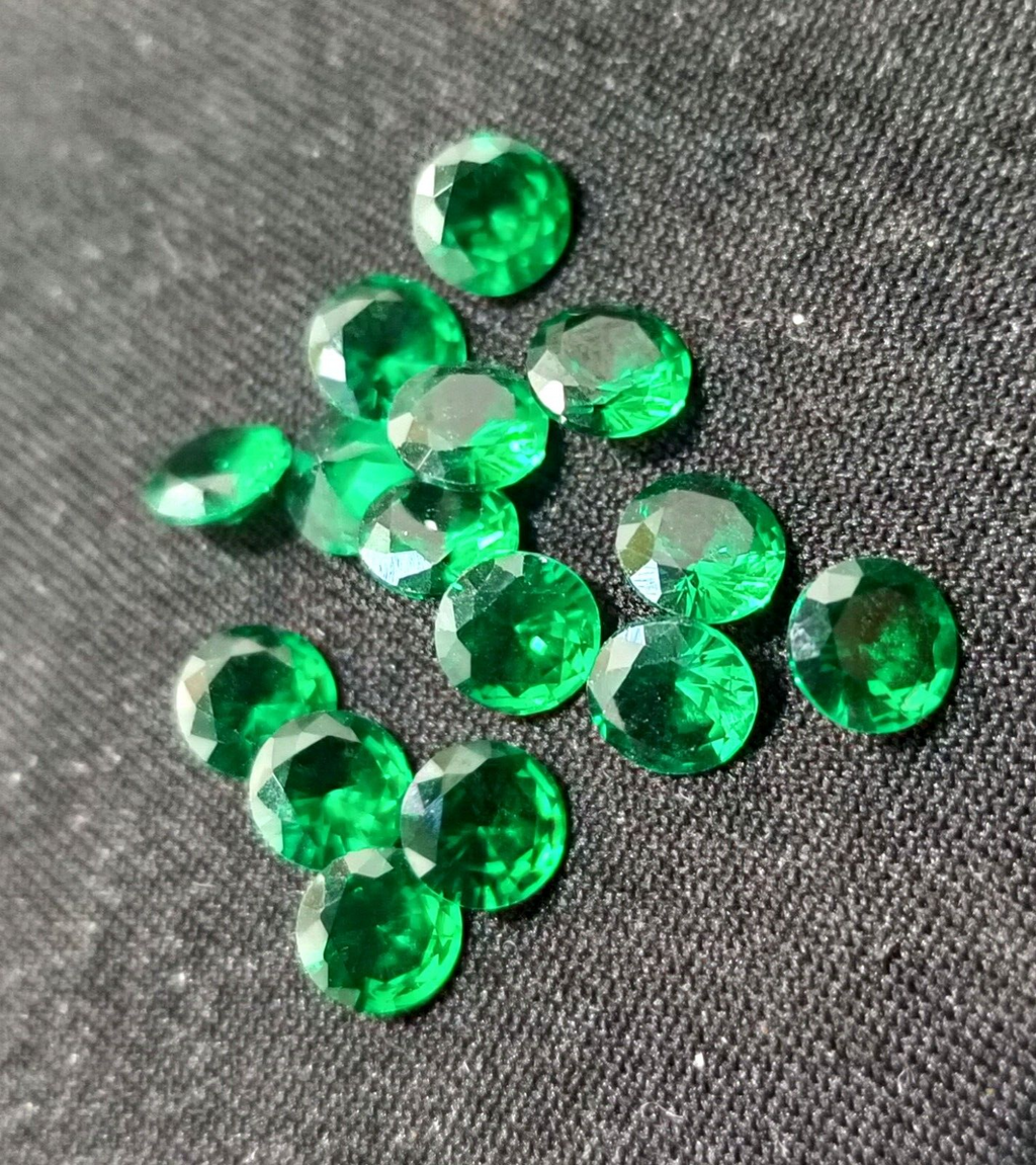 Certified 5 mm Natural Green Sapphire 20 Pcs Lot Round Shape Loose Gemstone