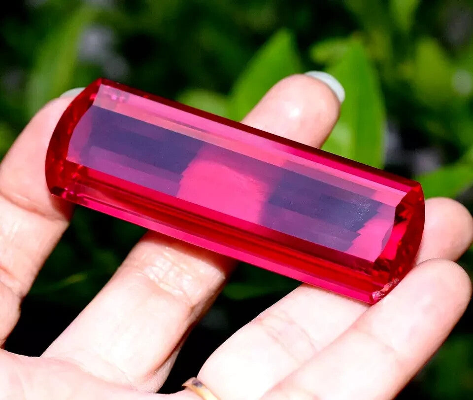 219.45 Ct Natural Red Ruby Mogok Fancy Cut Certified Unheated Loose Gemstone