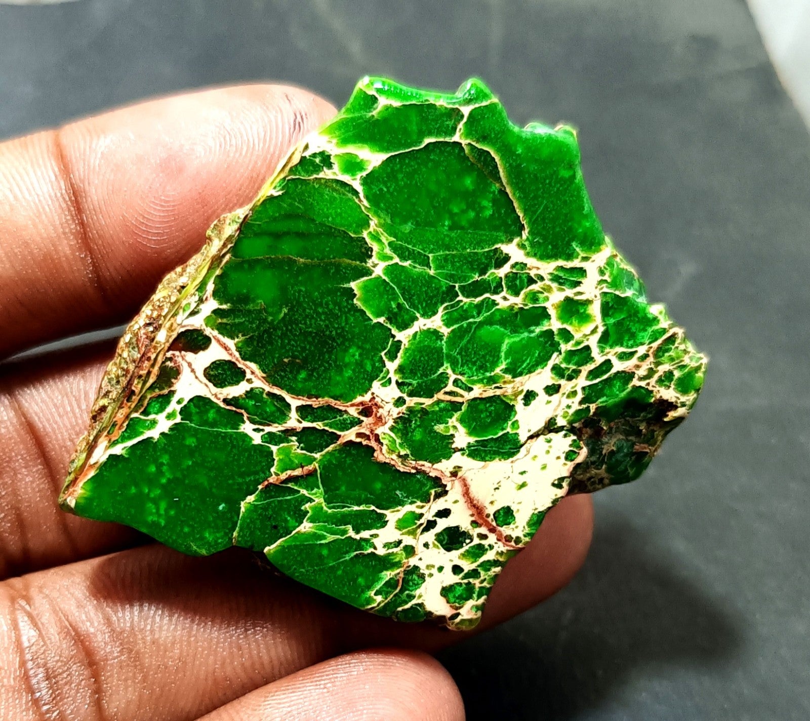 100.00 Ct Natural Arizona Superior Green Turquoise Slab Rough Certified Gemstone