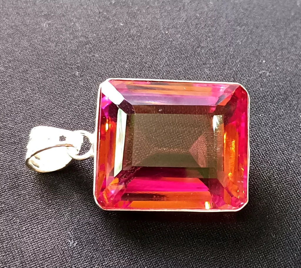 Certified 116 Ct+ Natural Zultanite 7 Color Pendant 925 Silver Loose Gemstone