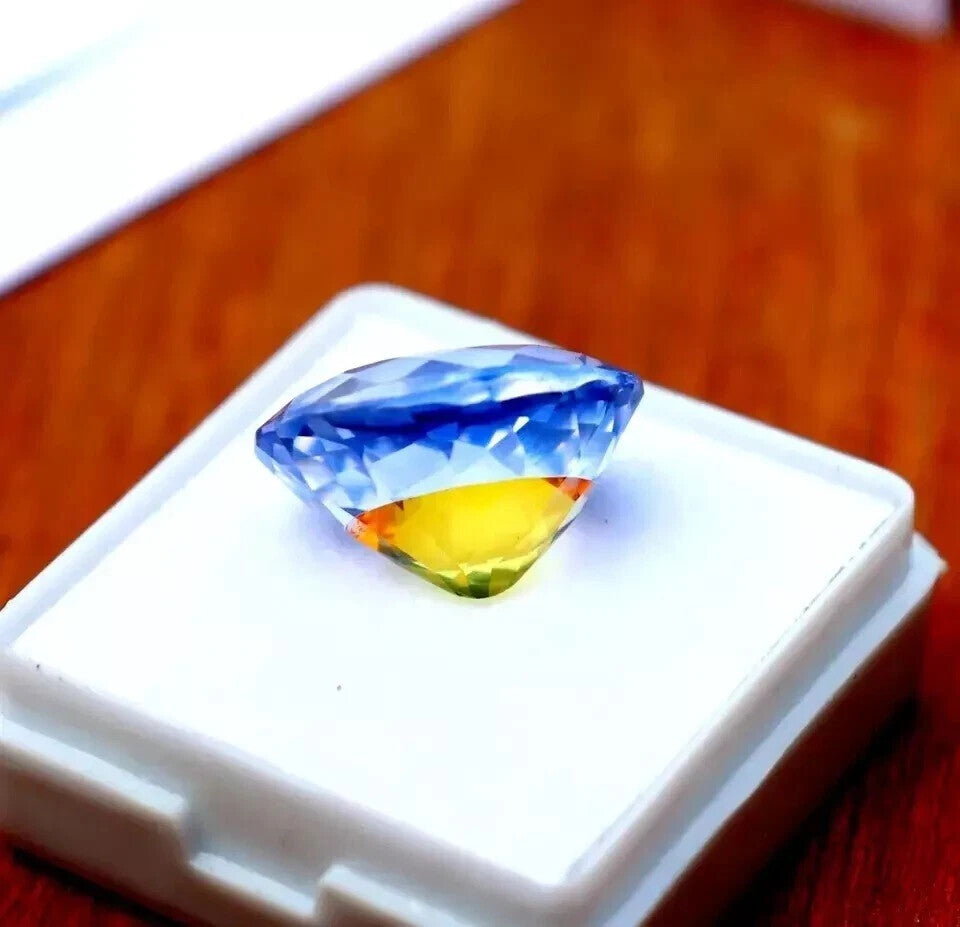 10 Ct+ Natural Bi-Colour Pitambari Sapphire Oval Cut Certified Loose Gemstone