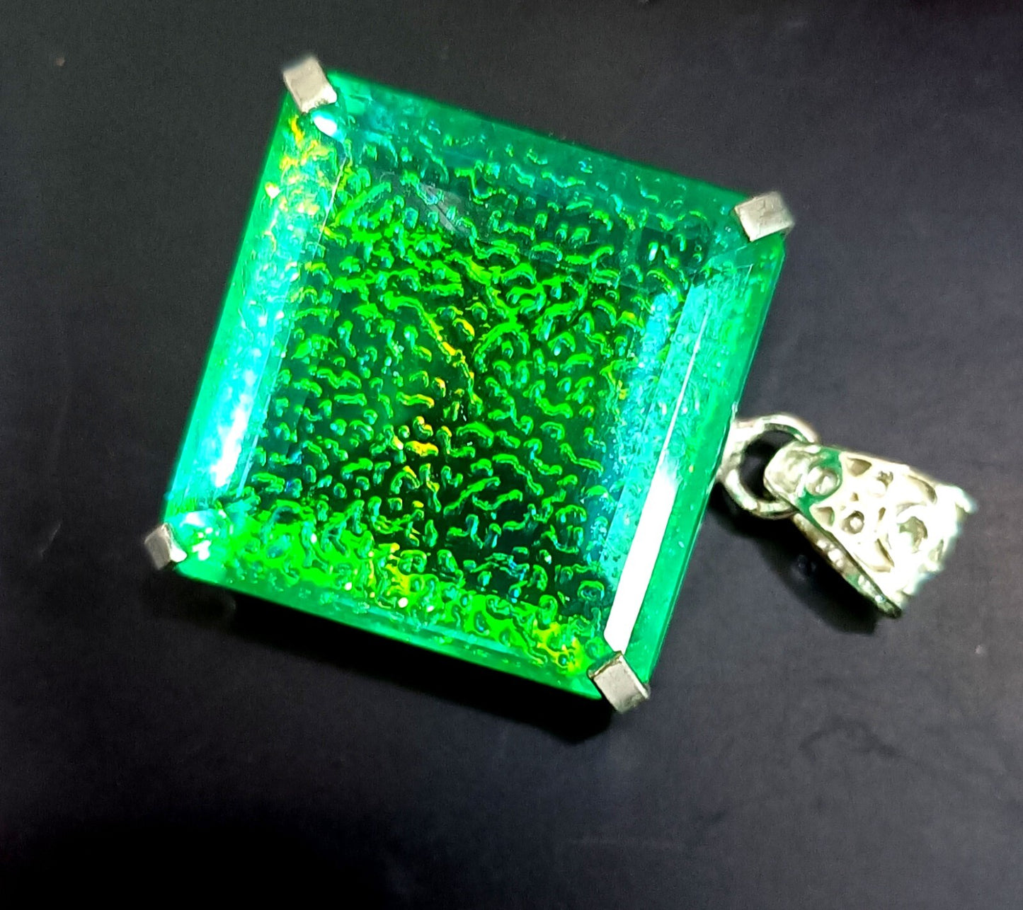 114.15 Ct  Monarch Fire Opal Doublet 925 SolidSilver PendantGemstone