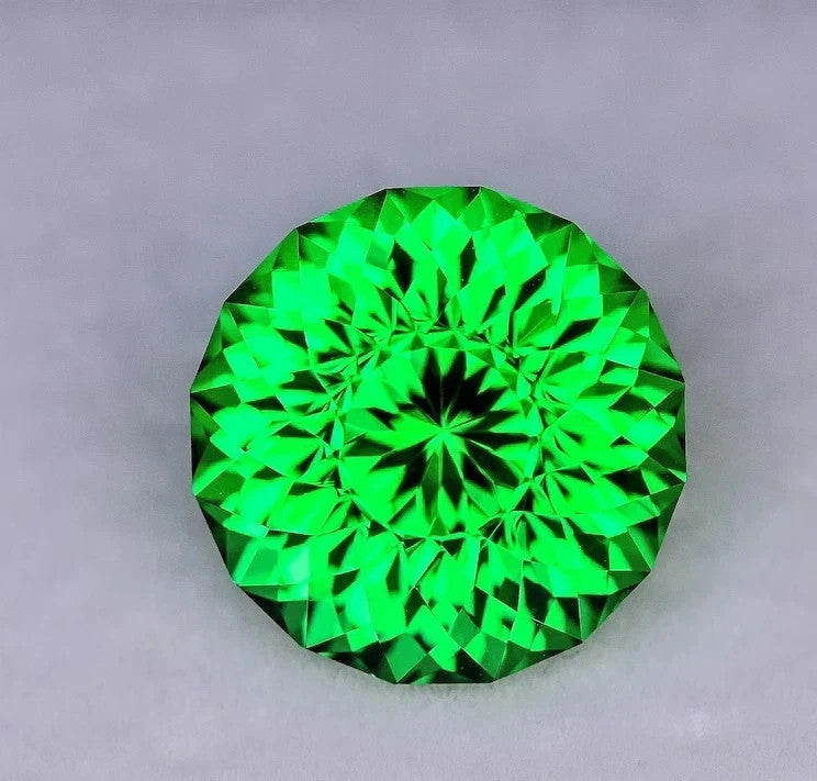10Ct Natura Green Sapphire Round Fine Cut Loose Gemstone Untreated GIE Certified